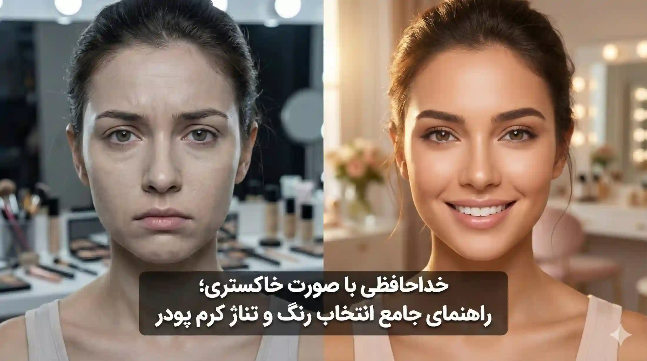 "خداحافظی با صورت خاکستری؛ راهنمای جامع انتخاب رنگ و تناژ کرم پودر"